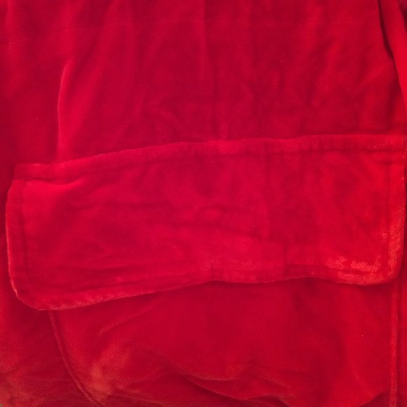 Esprit Red Vintage Velvet Hooded Full Zip Mid-length Jacket Size Medium* - Picture 7 of 7